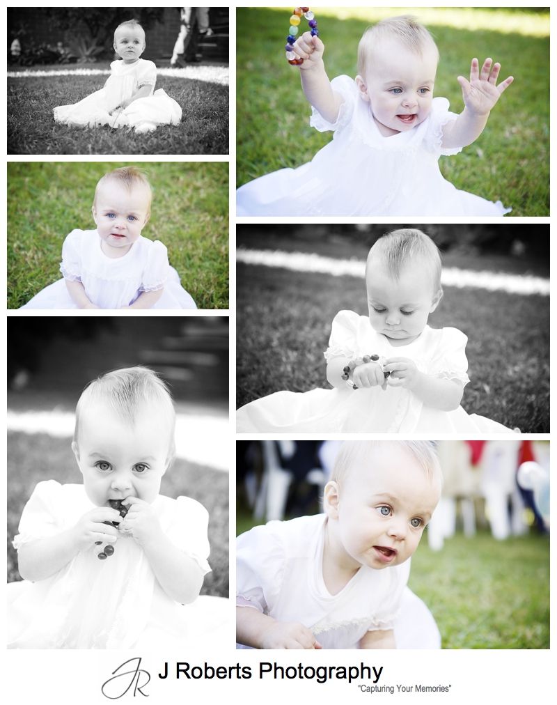 Portraits of a baby girl in her baptism robes - sydney baptism photography